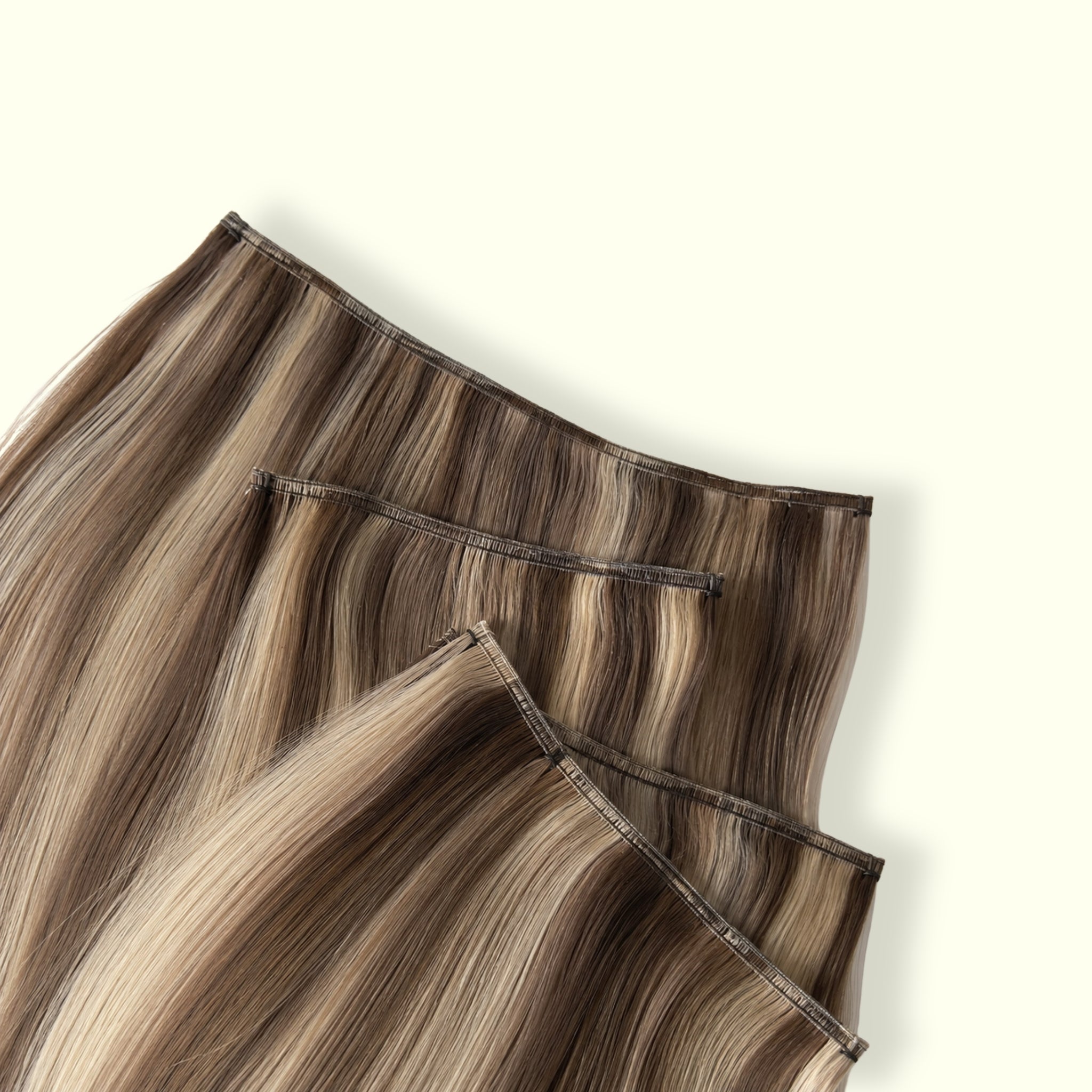 Mini Weft Hair Extensions Construction Close Up | Real Hair Co