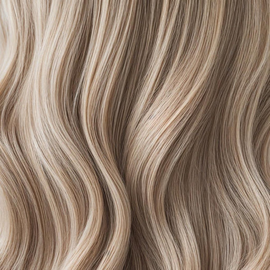 Wheat Blonde Piano P14/22 Hair Extensions Colour Detail Close Up | Real Hair Co