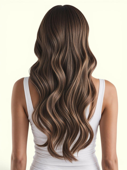 Mocha Brown Piano P3/6 Nano Ring Hair Extensions | Real Hair Co.