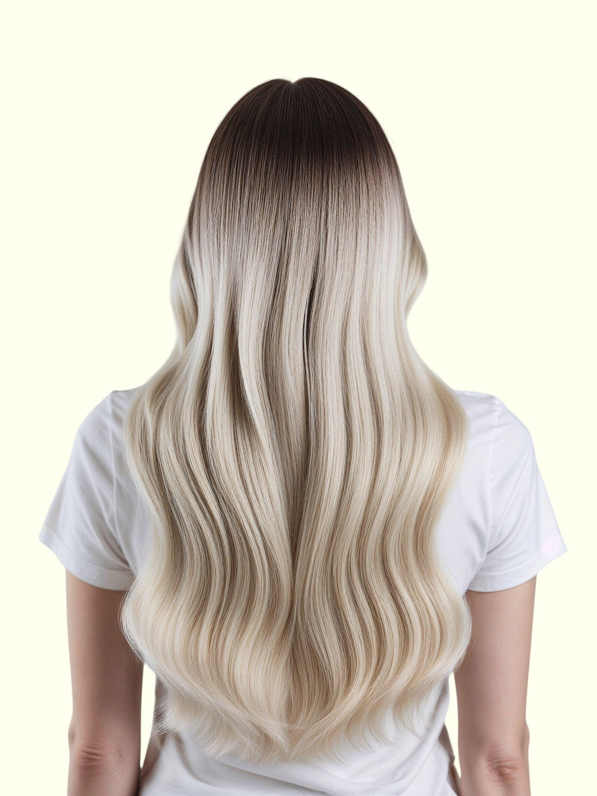 Bronze Brown Ombre T4/60 Hand Tied Weft Hair Extensions – Remy Human Hair | Real Hair Co