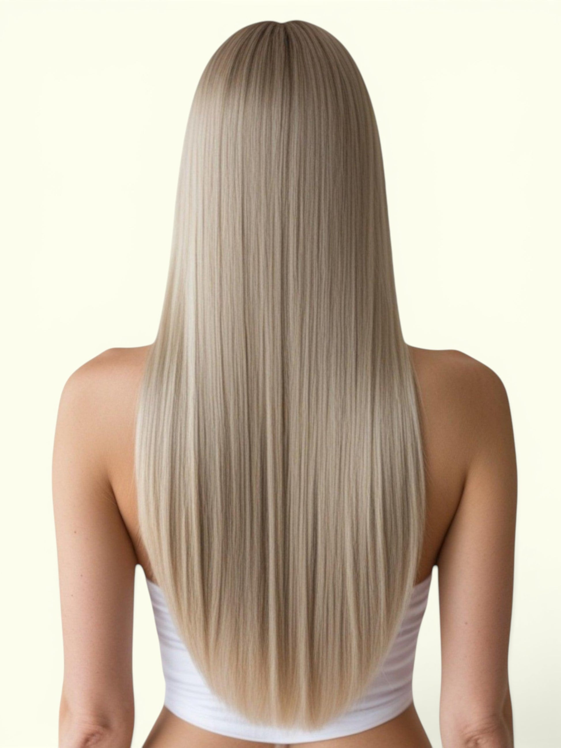 Cool Ash Blonde #19A Hair Extensions On Model Result | Real Hair Co