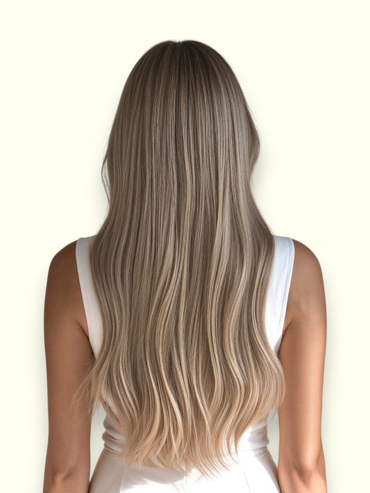 Honeycomb Blonde Balayage T8-14/60 Nano Ring Hair Extensions | Real Hair Co