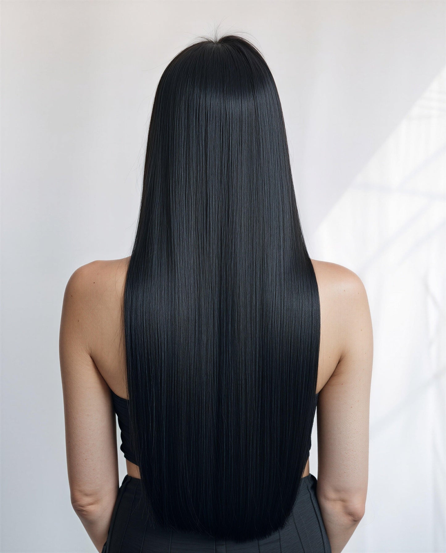 Jet Black #1 Nano Ring Hair Extensions | Real Hair Co