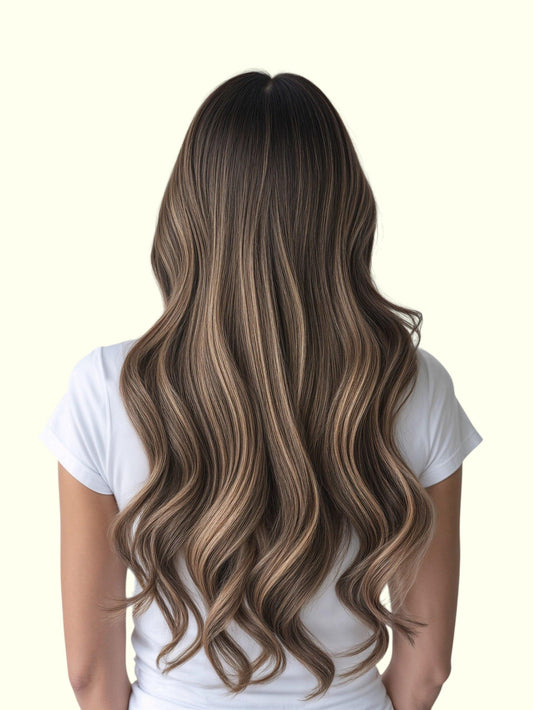 Rooted Balayage T2 - 27/4 Mini Weft Hair Extensions | Real Hair Co