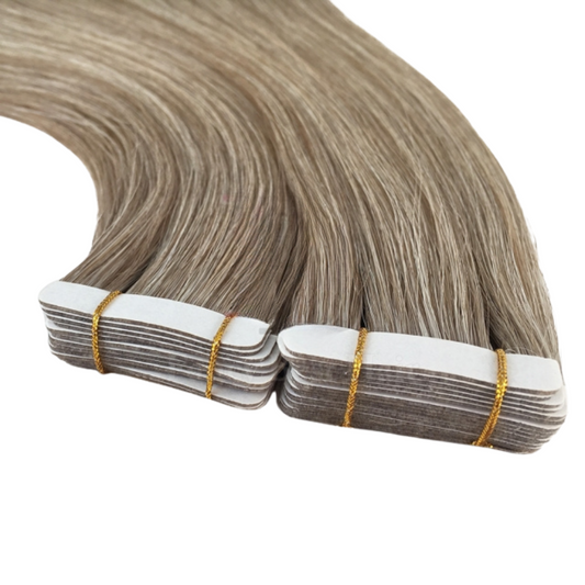 Dark Sandy Blonde #M8/60 Premium Tape Hair Extensions – Ready to Ship | Real Hair Co