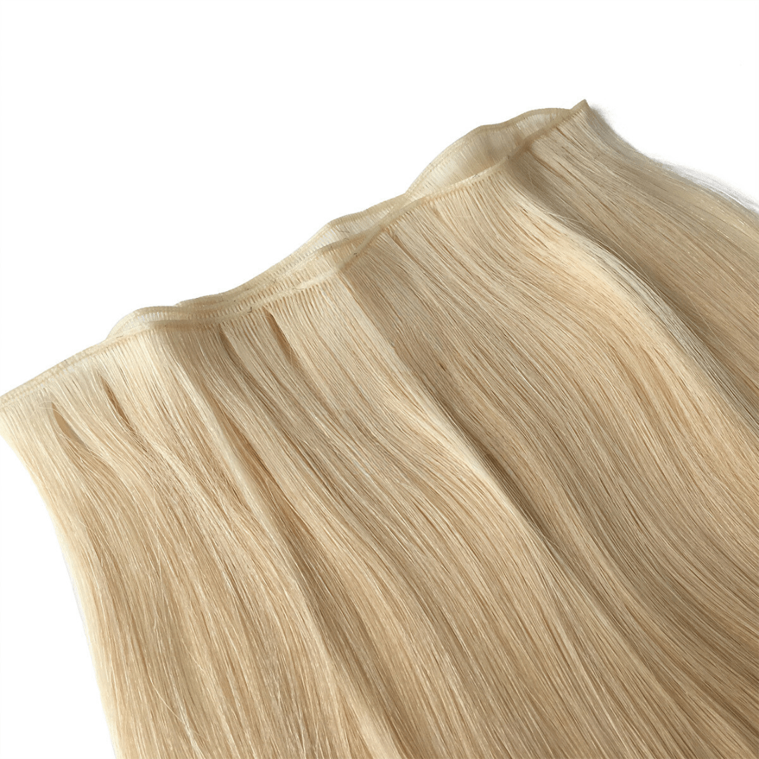 Ash medium light blonde #22 Ultra-Thin Mini Weft Hair Extensions | Real Hair Co.