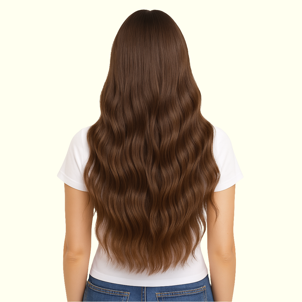 #3 Deep Brown Tape-In Hair Extensions – Remy Human Hair – Same Day Shipping