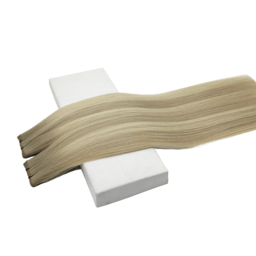 Balayage Lightest Ash Blonde  - T19-19/60 - Ultra-Thin Mini Weft Hair Extensions | Real Hair Co.
