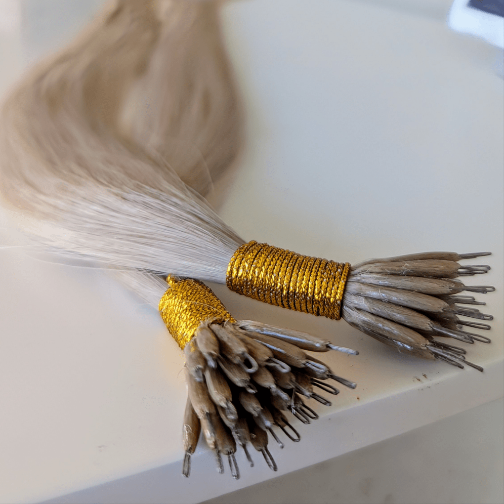 Balayage Mixed light blonde - T19-19/60 High-Quality Nano Ring Hair Extensions | Real Hair Co.