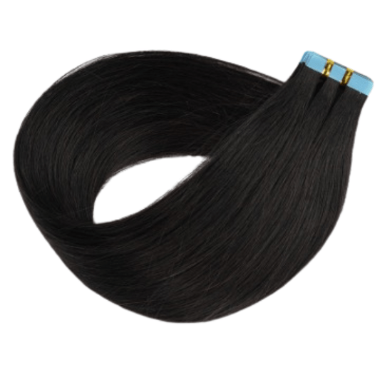 Black #1 Premium Tape Hair Extensions – Ready to Ship | Real Hair Co.