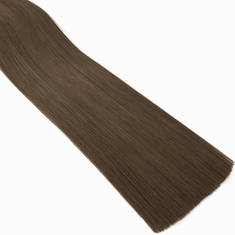 Chestnut Brown #6 High-Quality Nano Ring Hair Extensions | Real Hair Co.