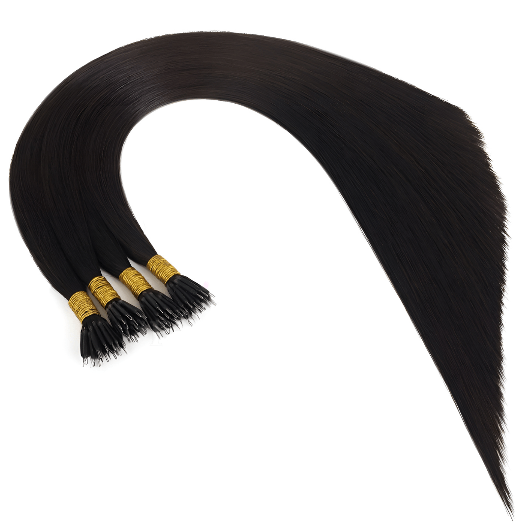 Dark Brown #2 High-Quality Nano Ring Hair Extensions | Real Hair Co.