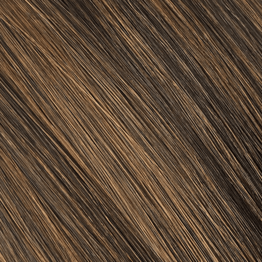 Dark Brown Foiled #2/4 - Ultra-Thin Mini Weft Hair Extensions | Real Hair Co.