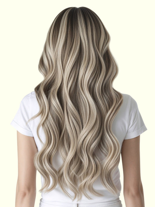 Glazed Donut Balayage T8-P14/60 Tape In Hair Extensions - Remy Human Hair | Real Hair Co
