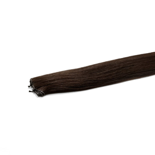 Hand Tied Weft Hair Extensions by Real Hair Co -Chocolate Brown #2 - 100% Remy Human Hair.