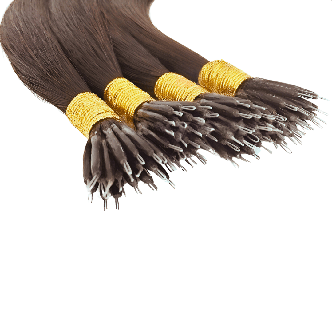 Medium Chocolate Brown - #3 - High-Quality Nano Ring Hair Extensions | Real Hair Co.