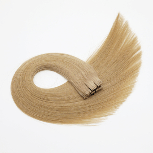 Hand Tied Weft Hair Extensions by Real Hair Co -Honey Blonde #27- 100% Remy Human Hair.