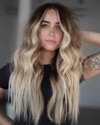 Ombre Brown to Platinum Blonde - T4/60 - High-Quality Nano Ring Hair Extensions | Real Hair Co.