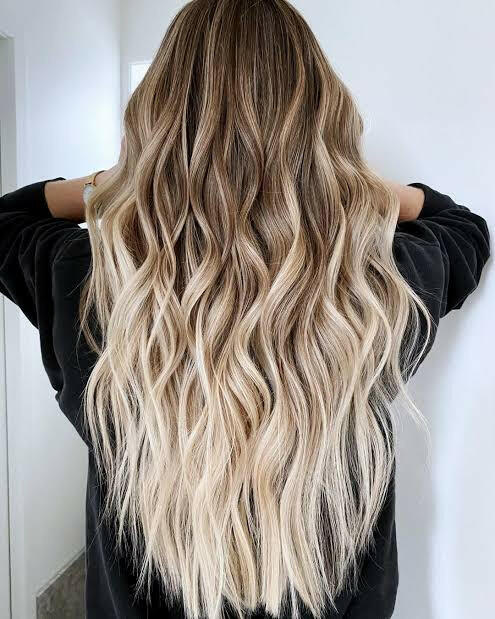 Ombre Dark Blonde to Platnum - T8/60 - High - Quality Nano Ring Hair Extensions | Real Hair Co.