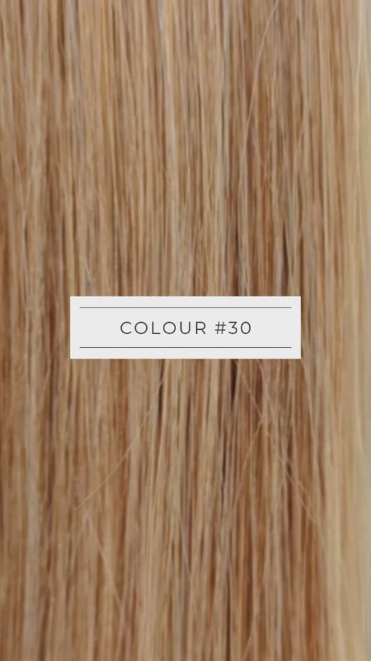 Blonde Copper Auburn #30 Ultra-Thin Mini Weft Hair Extensions | Real Hair Co.