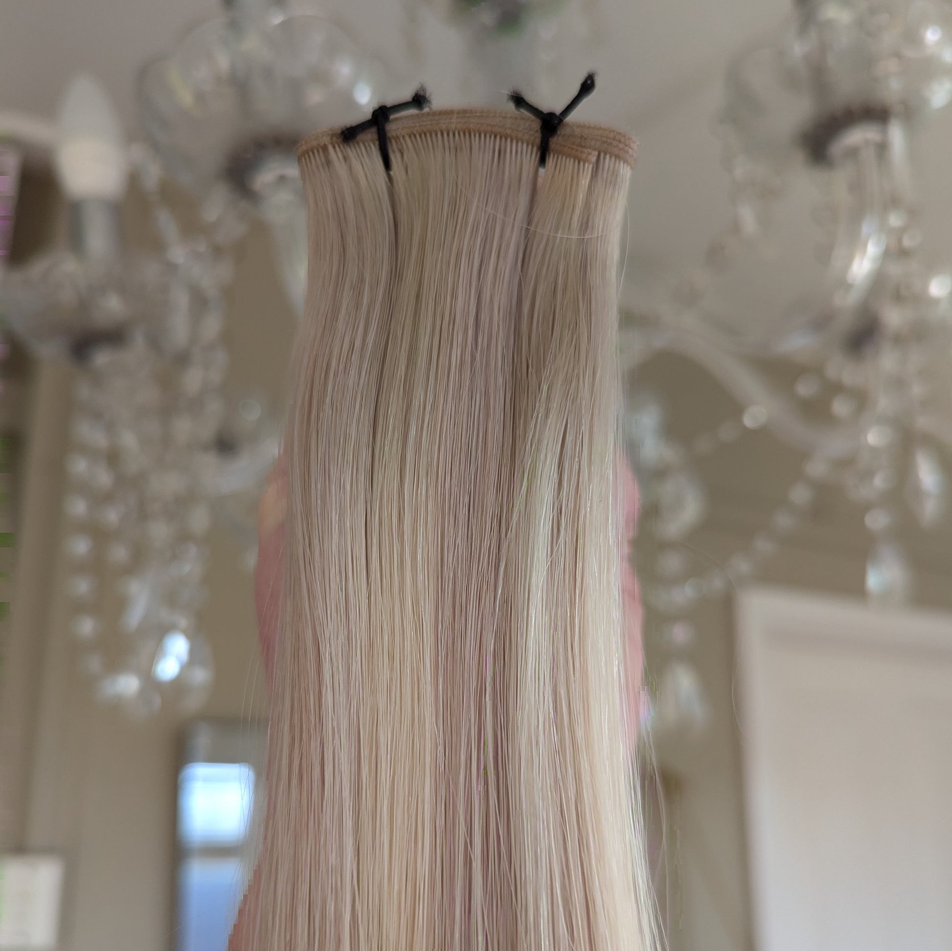 Balayage Lightest Ash Blonde  - T19-19/60 - Ultra-Thin Mini Weft Hair Extensions | Real Hair Co.