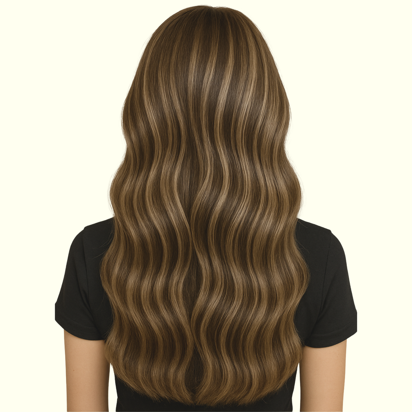 Brown and Dark Blonde Foiled Mini Weft - #P4/8 - Ultra-Thin Mini Weft Hair Extensions | Real Hair Co