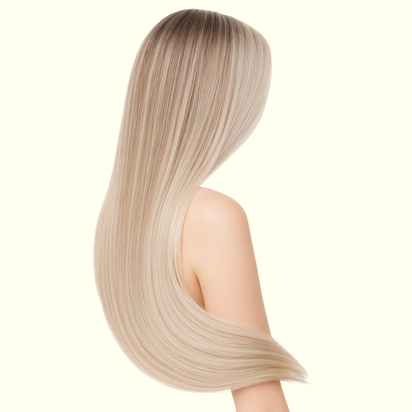 19 Light Ash Pearl keratin flat tip Hair Extension