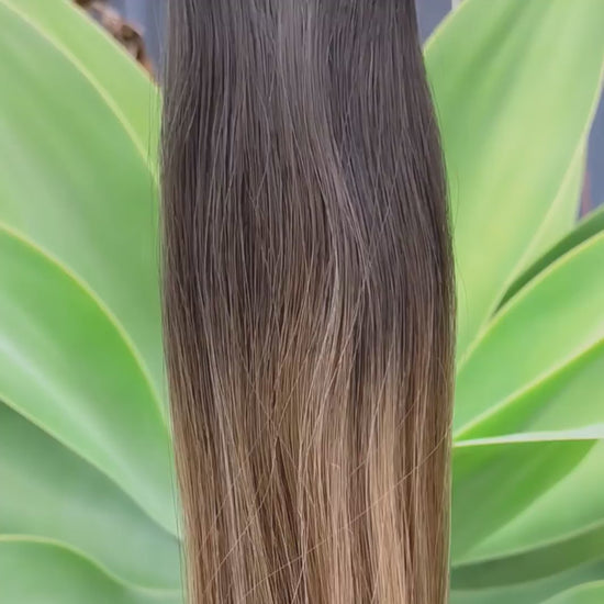 Rooted Balayage T2 - 27/4 Ultra-Thin Mini Weft Hair Extensions | Real Hair Co.