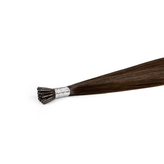 Dark Brown #2 Micro Bead I tip Hair Extension - REAL HAIR CO