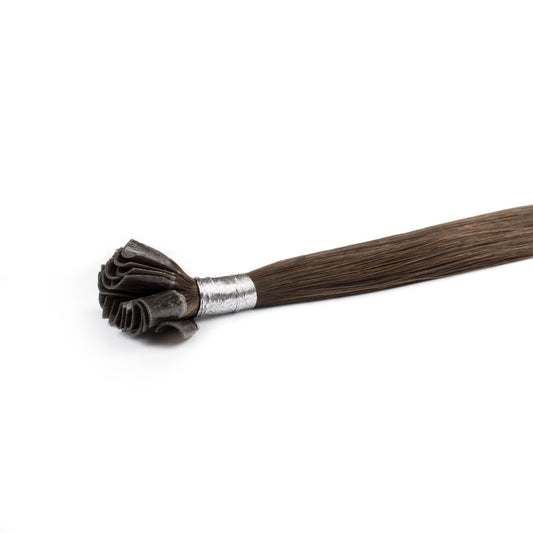 Dark Brown #3 keratin flat tip Hair Extension - REAL HAIR CO