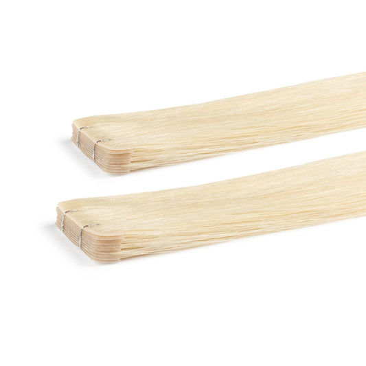 Platinum Blonde #60  Russian Invisible Tape Hair Extension - REAL HAIR CO