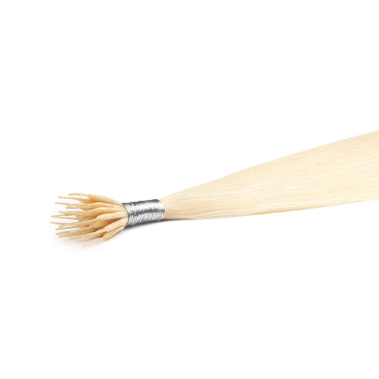 Platinum Blonde #60 High-Quality Nano Ring Hair Extensions | Real Hair Co - REAL HAIR CO