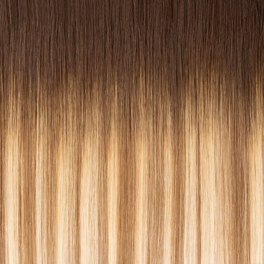 Rooted Balayage T4 - 8/60 High-Quality Nano Ring Hair Extensions | Real Hair Co