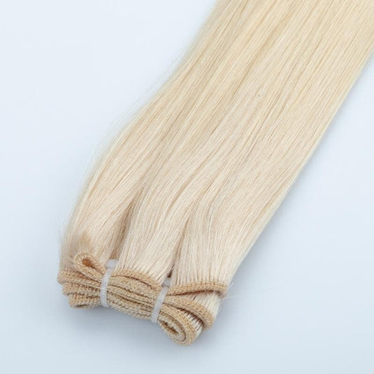 Platinum Blonde #60 Machine weft Hair Extension - REAL HAIR CO