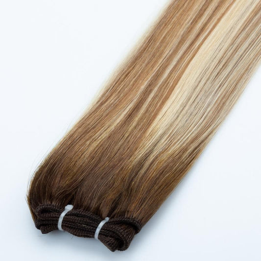 Rooted Balayage T4 - 8/60  Machine weft Hair Extension - REAL HAIR CO