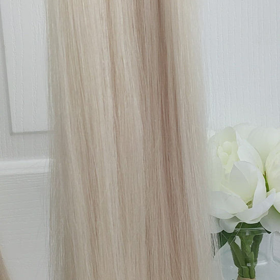 Ice & Platinum #60/ ice Ultra-Thin Mini Weft Hair Extensions | Real Hair Co.