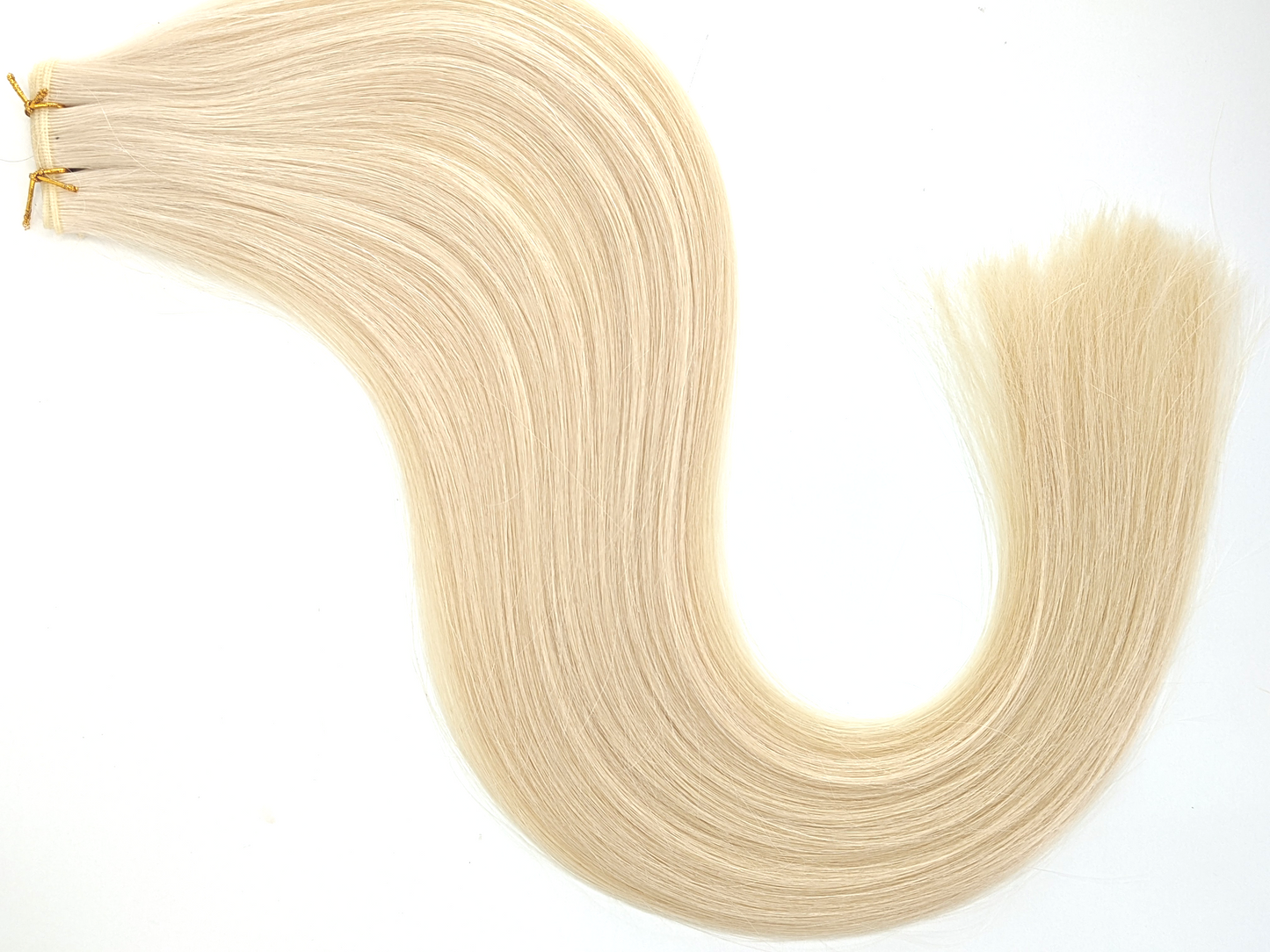 Platinum Blonde #60 Ultra-Thin Mini Weft Hair Extensions | Real Hair Co