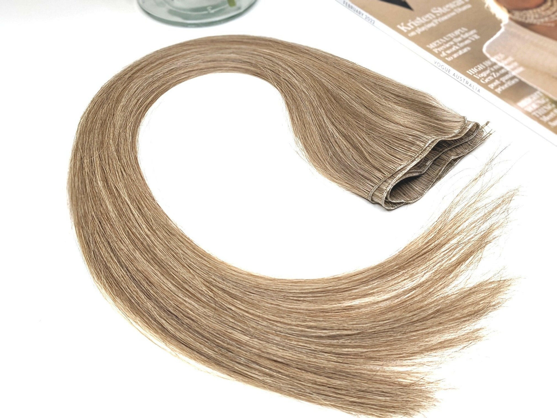 Ash & Platinum #8/60 Mix Blonde Ultra-Thin Mini Weft Hair Extensions | Real Hair Co.
