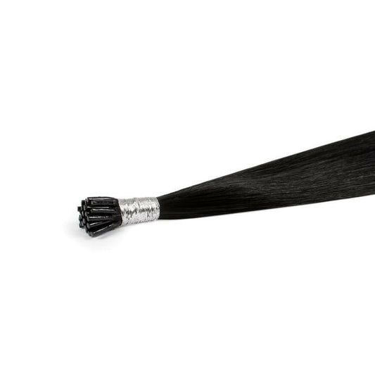 Jet Black #1 Micro Bead I tip Hair Extension.