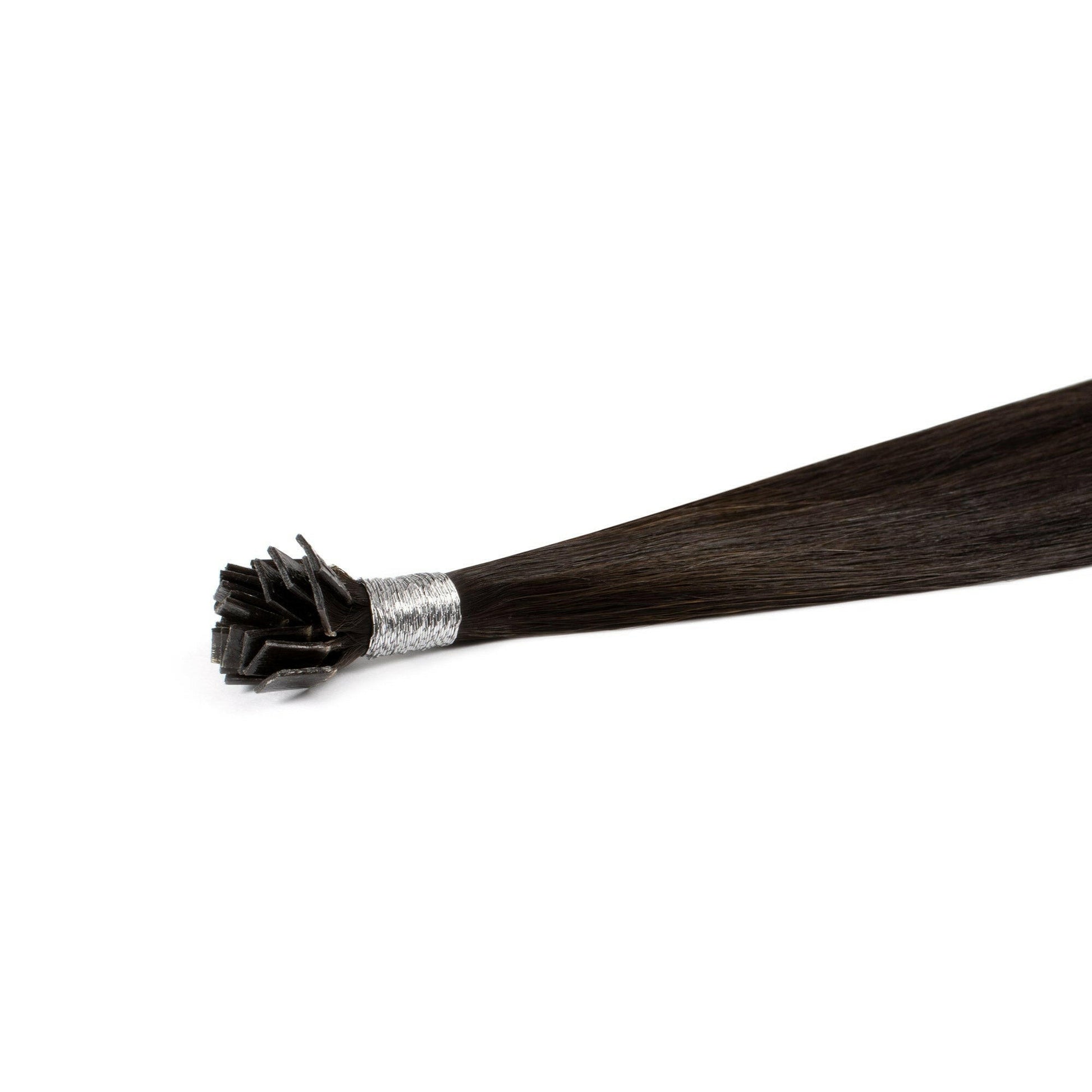OFF Black #1b keratin flat tip Hair Extension.