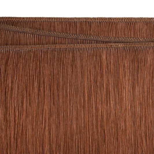 Rich Copper Auburn #33 Machine weft Hair Extension.