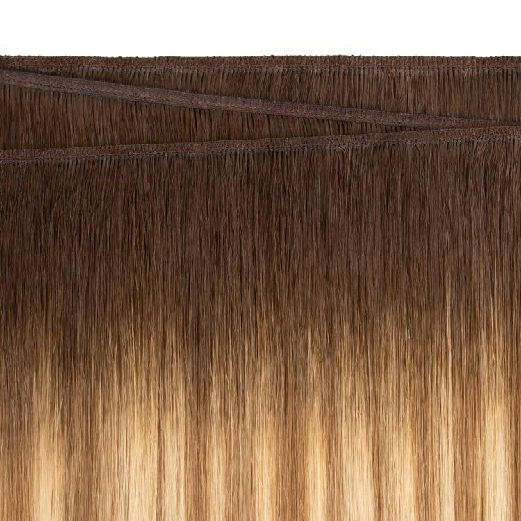 Rooted Balayage T4 - 8/60  Machine weft Hair Extension.