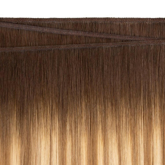 Rooted Balayage T4 - 8/60  Machine weft Hair Extension.
